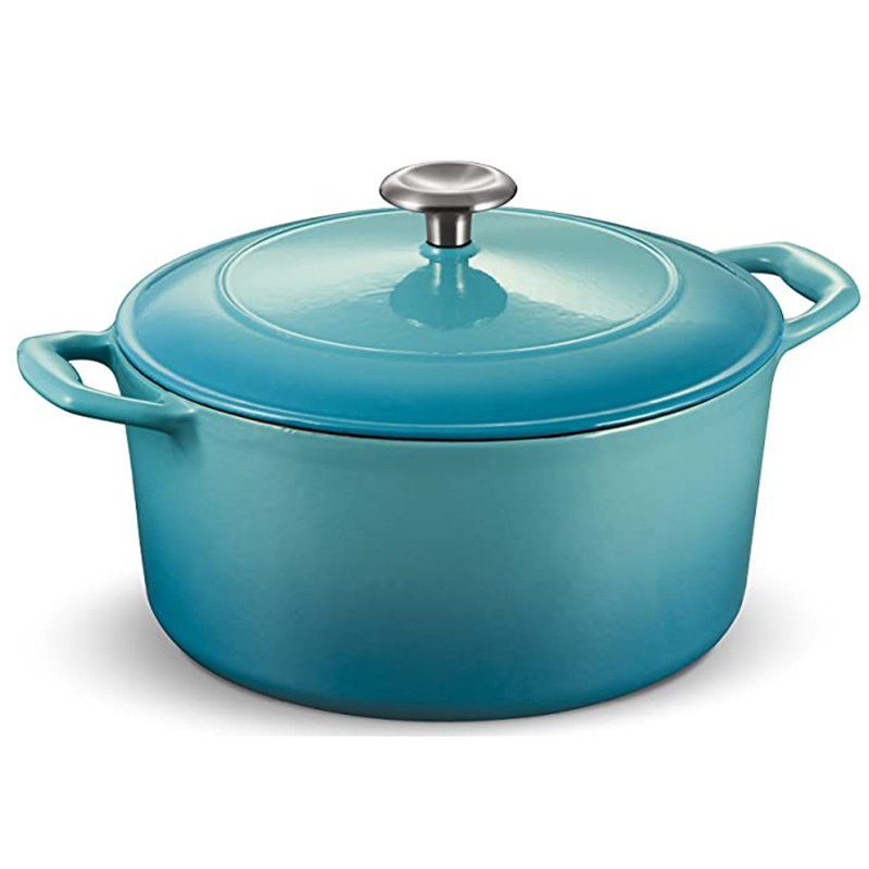 5 QT Cast Iron Dutch Oven, Enamel Round Dutch Oven Pot with Lid