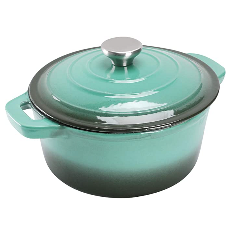 5.5 Quart Enameled Cast Iron Dutch Oven, Round Enamel Dutch Ovens Pot -Green
